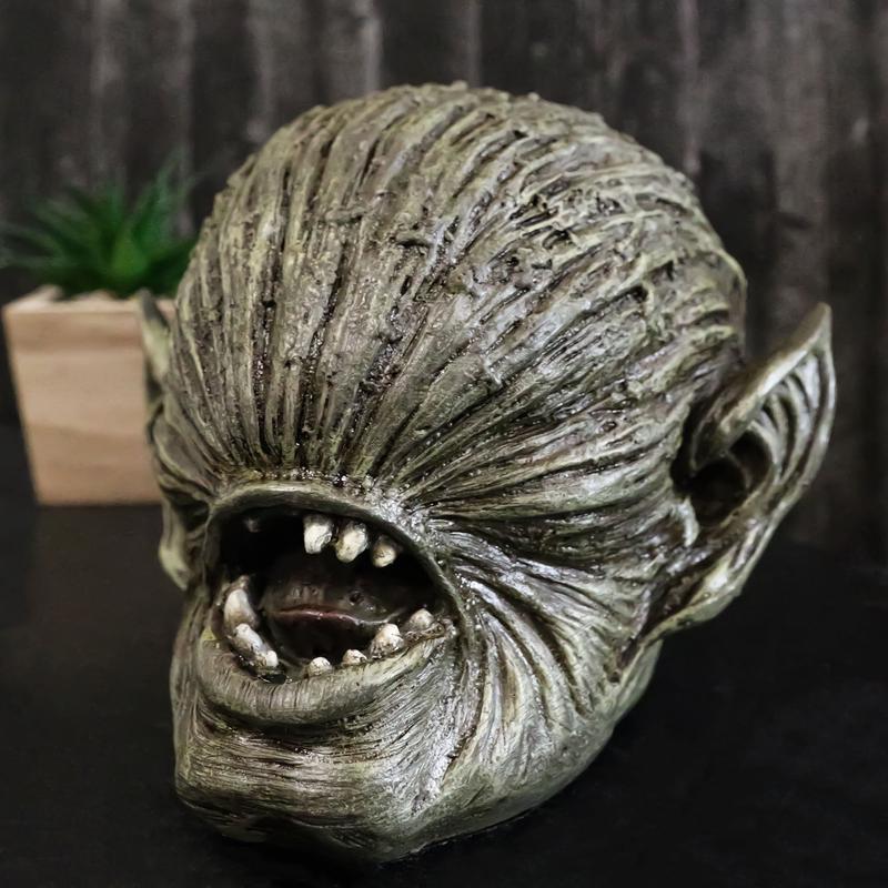 Ghastly Faceless Alien Zombie Skull Figurine 6.25"Long Horrific Blind Predator