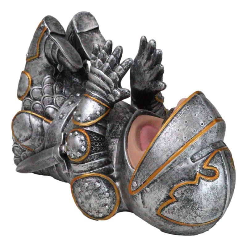 Royal Knight Suit of Armor Wine Guzzler Holder Kitchen Decor Resin Figurine