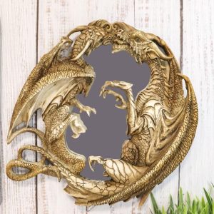 Medieval Arthur Fantasy Morgan Theomachia Feud Of Dragon Gods Wall Mirror Plaque
