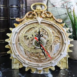 Steampunk Alternative Science Fate Anguistralobe Geared Desktop Clock Figurine