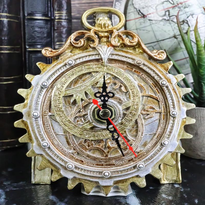 Steampunk Alternative Science Fate Anguistralobe Geared Desktop Clock Figurine