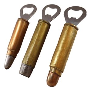 Pack Of 3 Western Rustic Bullet Shell Casings Ammo Hand Beer Bottle Openers