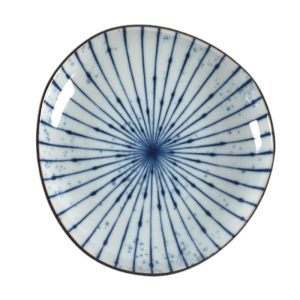 Pack Of 6 Fubuki Tokusa Made In Japan Round Flair Geometric Large Dinner Plates
