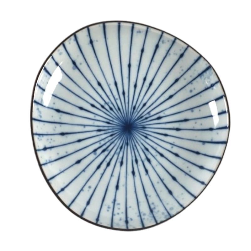 Pack Of 6 Fubuki Tokusa Made In Japan Round Flair Geometric Large Dinner Plates