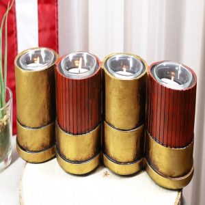 Western 12 Gauge Shotgun Shells Ammo Shell Casing 4 Votive Inserts Candle Holder