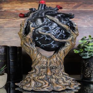 Wicca Spirit God Celtic Greenman Ent Holding Black Human Anatomy Heart Figurine
