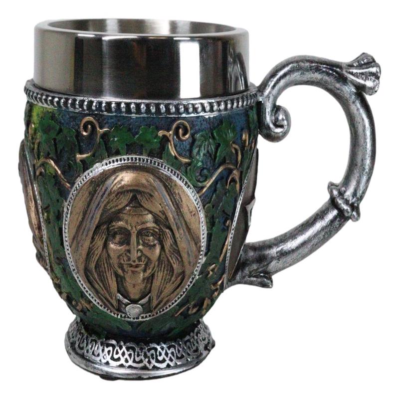 Celtic Triple Moon Goddess Maiden Mother Crone Ivy Leaves Wiccan Teacup Mug 10oz