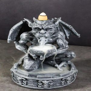 Gothic Servant Chimera Gargoyle Ceremonial Bowl Backflow Incense Burner Figurine