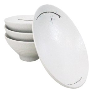 Pack Of 4 Ceramic Yukino Hana Collection Large Ramen Soup Dinner Bowls 36oz