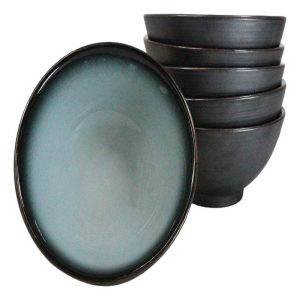 Pack Of 6 Blue Sky Seikai Collection Small Rice Soup Appetizer Bowls 10oz