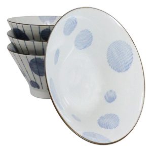 Pack Of 6 Mizutama Tokusa Made In Japan 38oz Ramen Soup Rice Sorigata Bowls