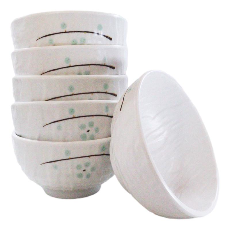 Set Of 6 Modern Yukino Hana Melamine Soup Pasta Salad Cereal Bowls 26oz 6"D