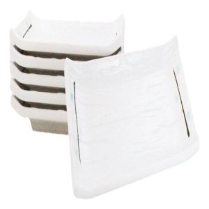 Set Of 6 Modern Yukino Hana Snowflakes Melamine Rectangular Sushi Plates 8.5"L