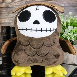 Larger Furry Bones Skeleton Hootie The Brown Owl Plush Doll Stuffed Collectible