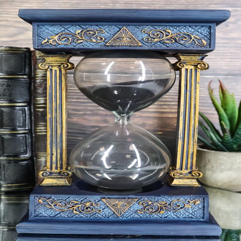 Vintage Baroque Freemasons Freemasonry Masonic Square and Compasses Sandtimer