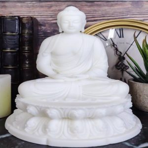 Feng Shui Enlightenment Buddha Shakyamuni Sitting In Samadhi Mudra Pose Figurine