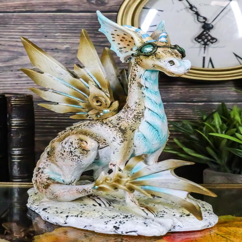 Amy Brown Steampunk Sky Aviator Dragon with Goggles Mechanical Wings Figurine