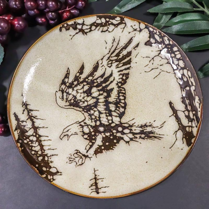 Pack Of 2 Rustic Western Swooping Bald Eagle Salad Appetizer Plates 8.75"D