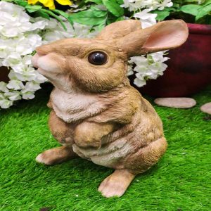 Whimsical Curious Mother Bunny Rabbit Standing Pet Pal Fairy Garden Figurine