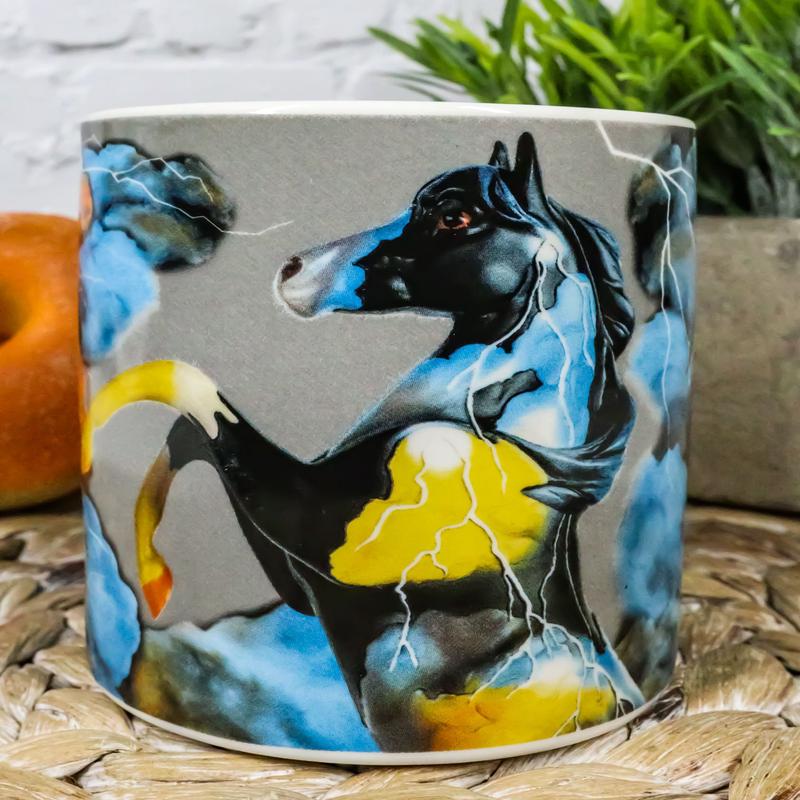 Trail Of Painted Ponies Stormy Dark Weather Thunder Fury Horse Ceramic Mug