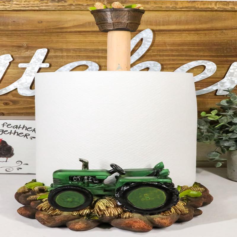 Vintage Retro Model Green Farm Tractor Maize Corn Harvest Paper Towel Holder