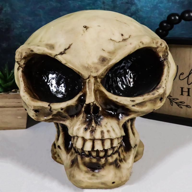 Extra Terrestrial MARS Attack 8" Tall Alien Skull Skeleton Figurine Sculpture