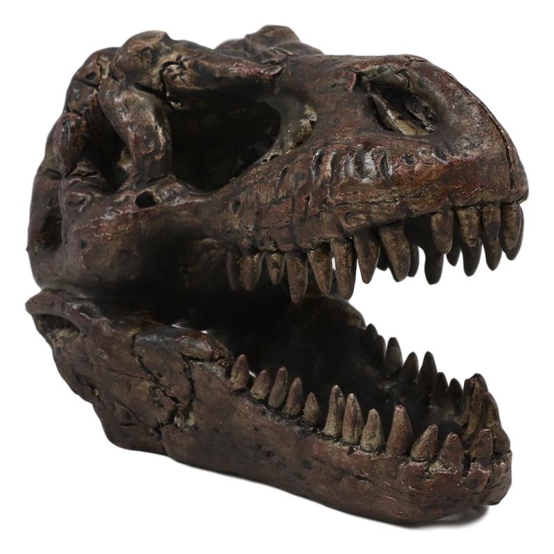 Faux Taxidermy Tyrannosaurus Rex T-rex Dinosaur Head Fossil Small Skull Figurine