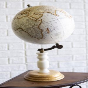 Rustic Western Farmhouse World Atlas Map Globe Desktop Standing Decor Accent