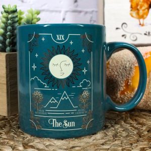 Wicca Fortune Teller Psychic Tarot Cards The Sun Ceramic Tea Coffee Mug Cup