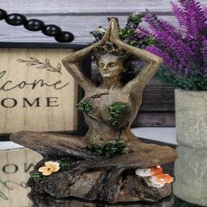 Celtic Greenwoman Tree Woman Gaia Dryad Ent Earth Goddess Yoga Pose Figurine