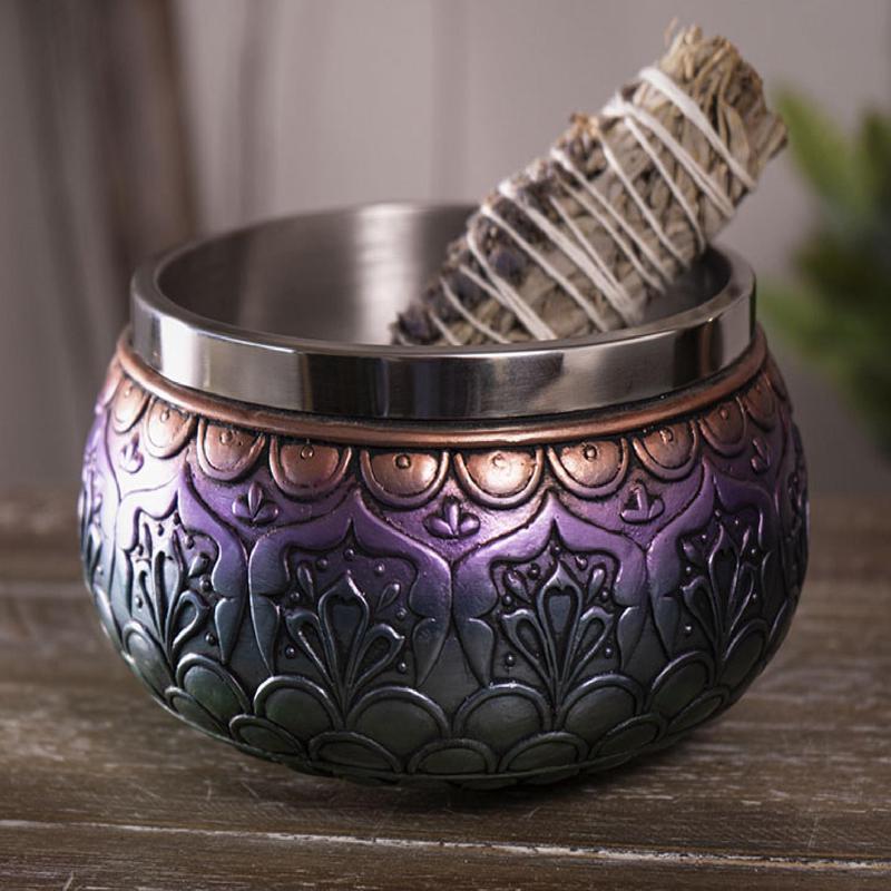 Metaphysical Wicca Spiritual Chakra Buddhist Mandala Smudge Smudging Bowl