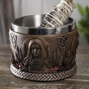 Wicca Metaphysical Triple Goddess Mother Maiden Crone Smudging Smudge Bowl