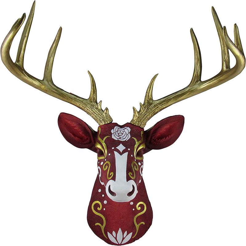 Ebros Deer Head Faux Taxidermy Wall Sculpture Rustic Cabin Wall Home Decor 19.5"