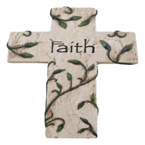 Inspirational Vintage Tuscany Faith Olive Branches Decorative Wall Cross Decor