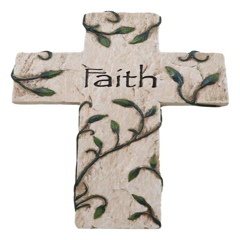 Inspirational Vintage Tuscany Faith Olive Branches Decorative Wall Cross Decor