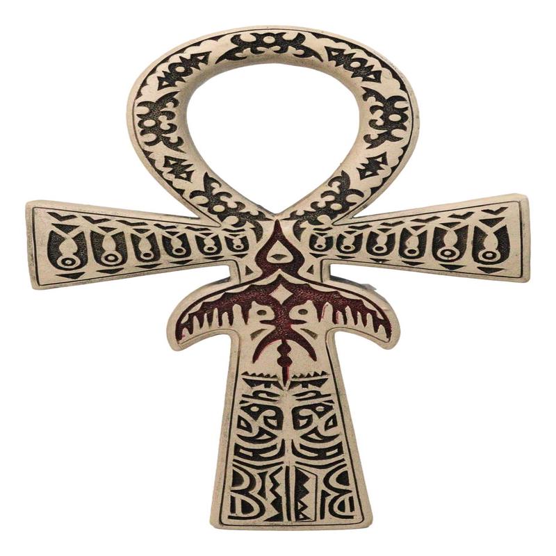 Ancient Egyptian Crux Ansata Ankh Key Horus Hieroglyphs Wall Decor Sculpture