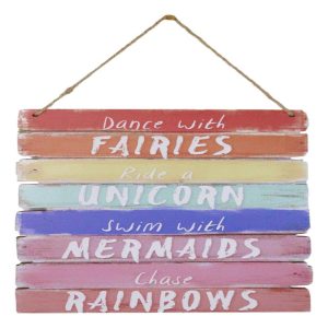 Dance With Fairies Ride A Unicorn Swim With Mermaids Chase Rainbows Wall Decor