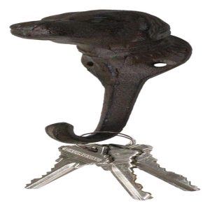Pack Of 2 Cast Iron Rustic Canine Pet Pal Dog Wall Coat Keys Hook Sculptures