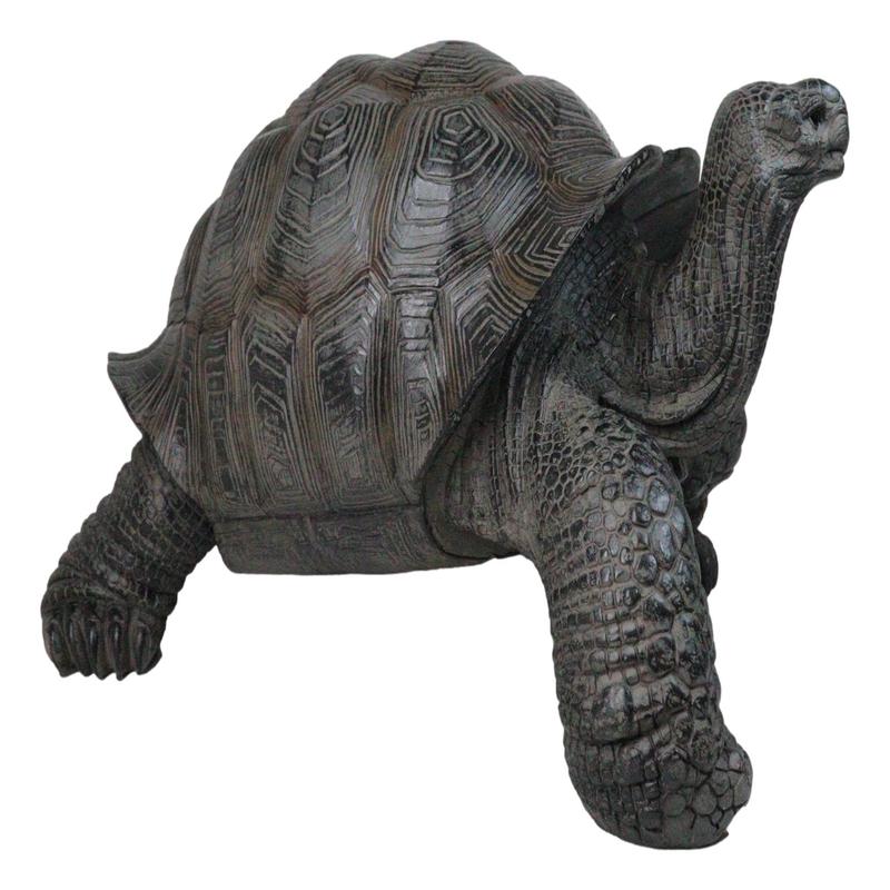 Realistic Marine Lifelike Galapagos Giant Tortoise Turtle Large Statue 18"L
