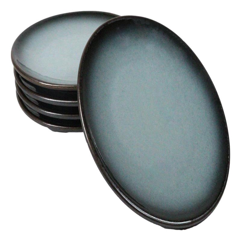 Set Of 5 Blue Sky Stars Seikai Round Appetizer Dessert Salad Ceramic Plates 6"D