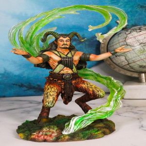 Earth Elemental Bender Wizard Sorcerer Satyr Pan Faunus Summoning Magic Statue