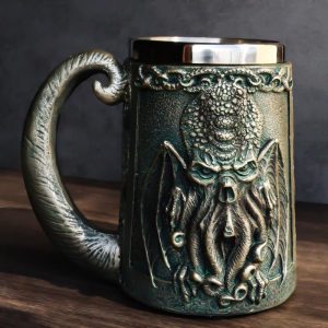 Mythical Call Of Cthulhu Octopus Kraken With Tentacle Arm Handle Coffee Mug Cup