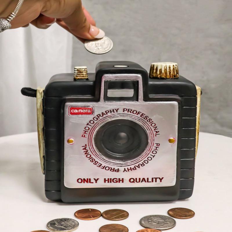 Novelty Vintage Retro Old Fashioned Bullet Camera Money Coin Savings Piggy Bank