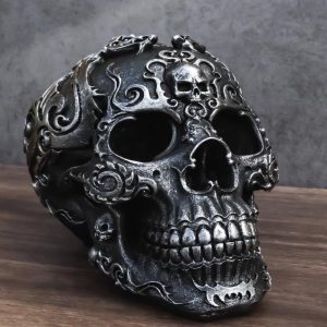 Gothic Black El Diablo Inferno Fire Tattoo Devil Hell Dragon Skull Figurine