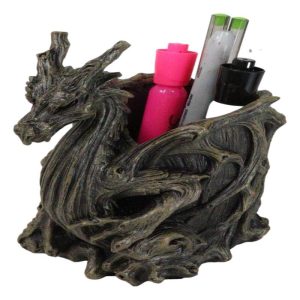 Medieval Forest Tree Ent Greenman Dendritic Roots Dragon Desktop Pen Holder