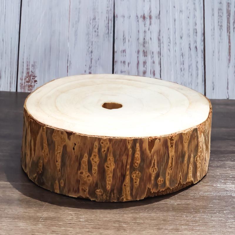 Pack Of 6 Unfinished Natural Wood Slices With Bark 6.25"D DIY Arts And Crafts