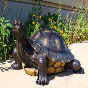 Realistic Lifelike Galapagos Giant Tortoise Turtle Reptile Statue 29"Long
