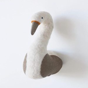 Adorable Animal Country Swan Bird Whimsical Soft Plush Doll Wall Head Decor
