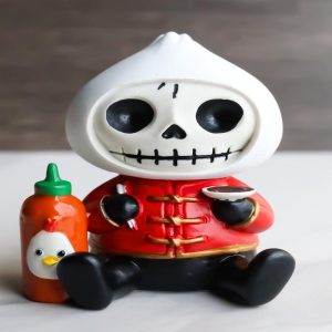 Furrybones Chinese Bao White Steamed Bun With Chili Bottle Furry Bone Figurine