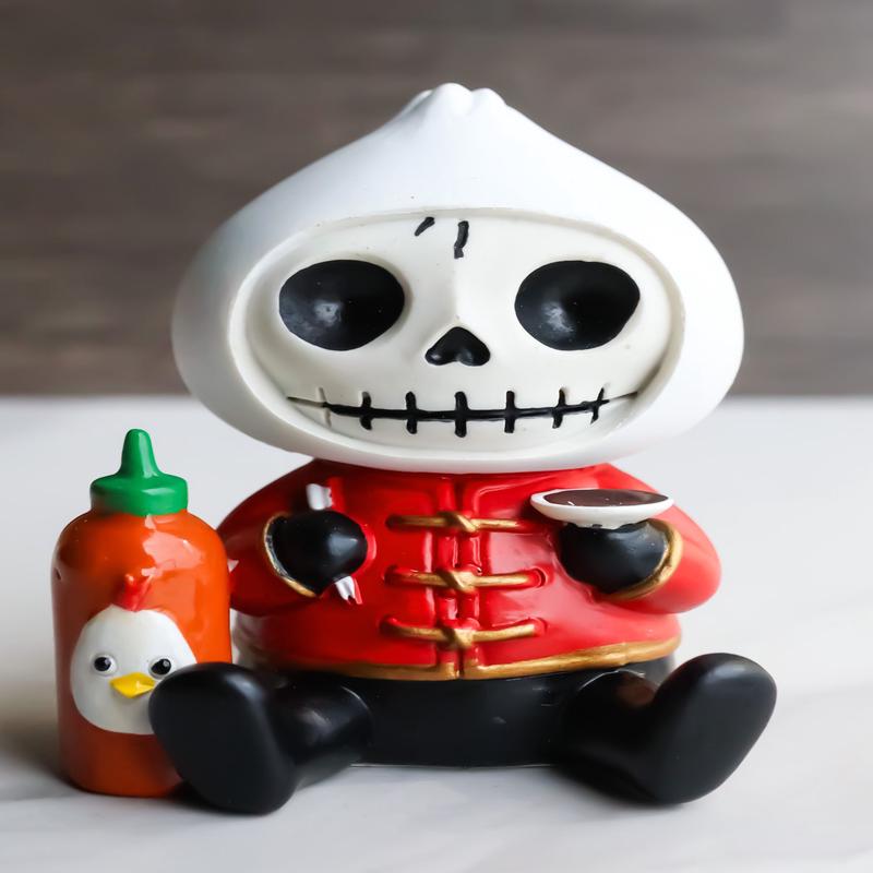 Furrybones Chinese Bao White Steamed Bun With Chili Bottle Furry Bone Figurine